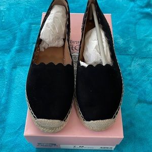 Crown Vintage Black Suede Espadrilles
